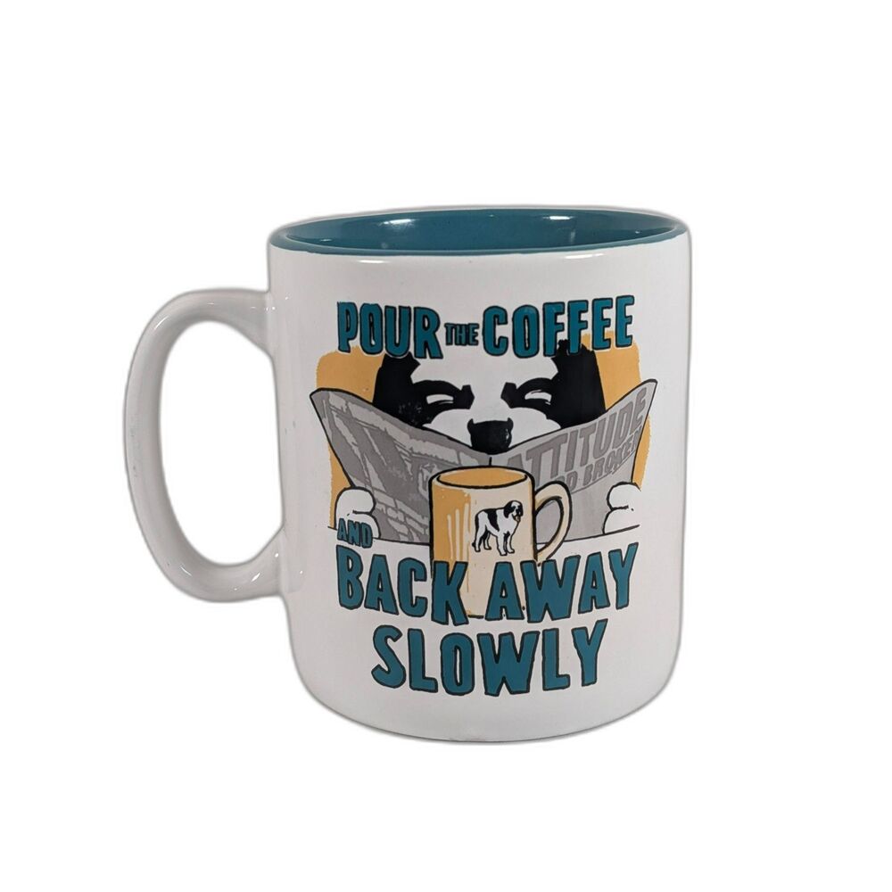 Big Dogs 32 Oz Oversized Coffee Mug Pour The Coffee Back Away Slowly Dog Humor